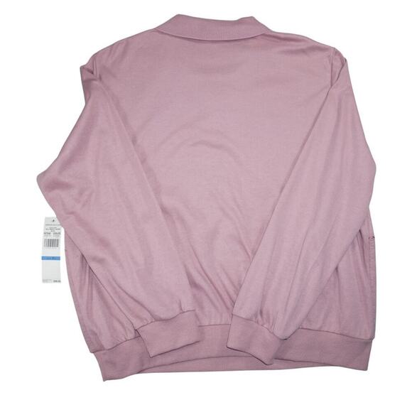 Alfred Dunner Women’s XL Rose Pink Floral Embroidered Zip Pullover Sweater - Picture 2 of 5